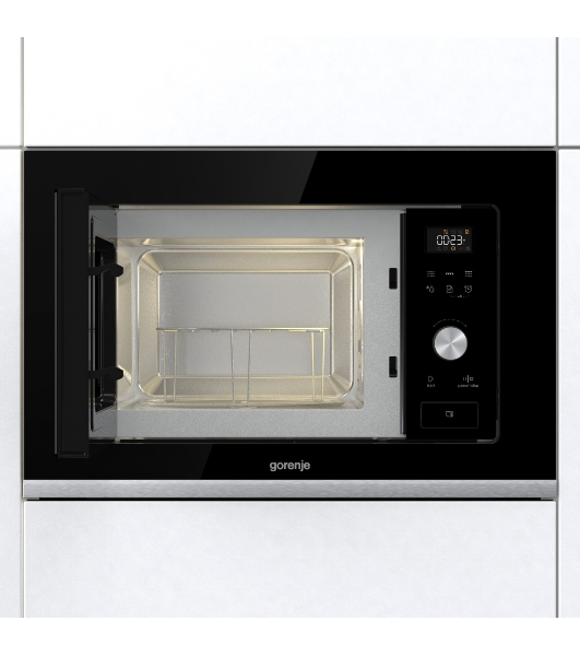 Встраиваемая микроволновая печь GORENJE BMX201AG1BG Электронное управление, черный, объем: 20 л