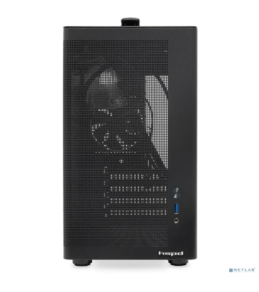 Компьютерный корпус без блока питания HSPD M210, Mesh Mid Tower, черный, 0.7 SPCC, 1x90мм mATX, mITX 140/280/150мм 1x2.5', 1x3.5', 4xPCI 1xUSB-A 3.0 302x168x350мм