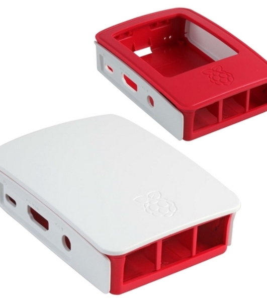 Корпус RA129 red-белый для микрокомпьютера Raspberry Pi 3. ACD Red+White ABS Plastic case for Raspberry Pi 3
