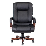 Кресло Бюрократ T-9925WALNUT/BLACK черный, кожа, фото21