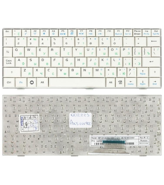 Клавиатура для ноутбука Asus Eee PC 700 701 900 901 белый