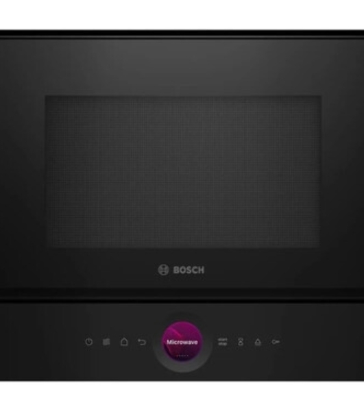 Встраиваемая микроволновая печь Bosch BER7321B1 900Вт, 5 режимов, кварцевый гриль,инвертер, 21 л, черный, петли справа