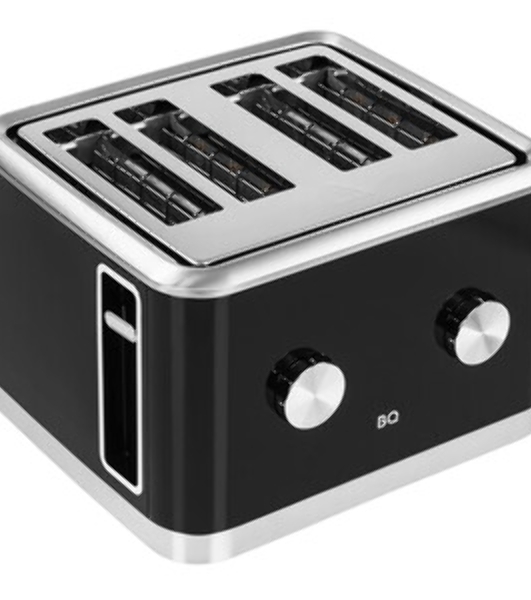 Тостер BQ T4000 чёрный/нержавеющая сталь, 1600 Вт, 4 слота