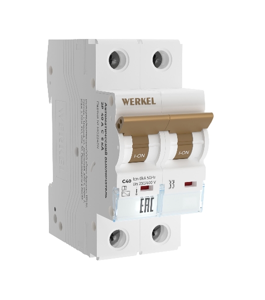 Автоматический выключатель Werkel 2P  40 A  C  6 кА W902P406