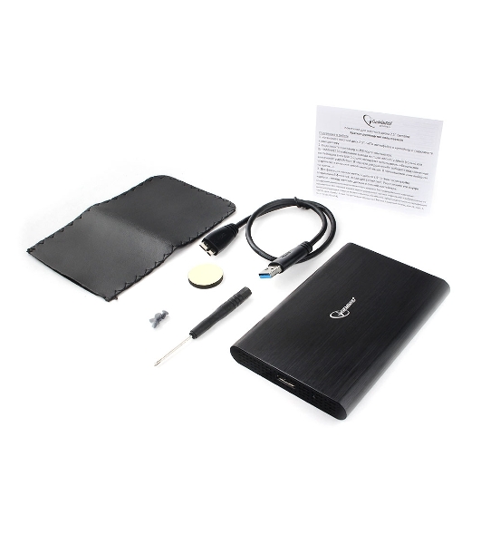 Внешний корпус 2.5' Gembird EE2-U3S-50, черный, USB 3.0, SATA, алюминий