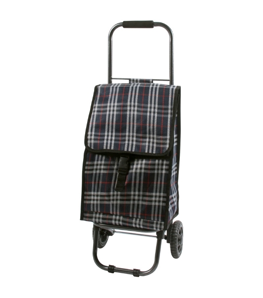 Тележка с сумкой Рыжий кот D203ECO Tartan, до 30 кг