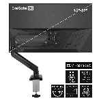 Настольное крепление ExeGate EDM1-3210-21G (кронштейн для одного монитора 15'-32', газовая пружина, VESA 75x75, 100x100, нагрузка 2-10 кг, наклон -45°/+90°, поворот -90°/+90°, вращение 360°, 2 способа крепления: сквозное и струбцина, черный), фото5