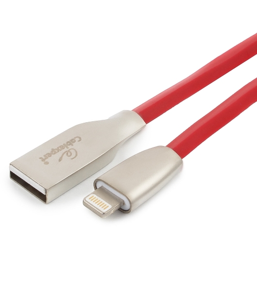 Кабель Cablexpert для Apple CC-G-APUSB01R-1M, AM/Lightning, серия Gold, длина 1м, красный, блистер