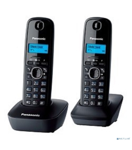 Телефон беспроводной (DECT) Panasonic KX-TG1612RUH (серый) Доп трубка в комплекте,АОН, Caller ID,12 мелодий звонка,поиск трубки