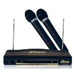 Микрофон радио Ritmix RWM-220 черный беспроводные 2 шт в комплекте, фото 1