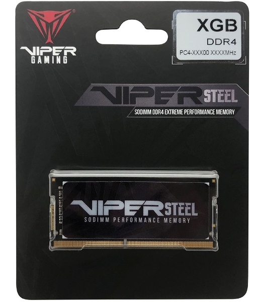 Оперативная память Patriot Steel Series, DDR4, 16GB (1x16 GB), 3200 MHz, CL22, радиатор, черный, SO-DIMM