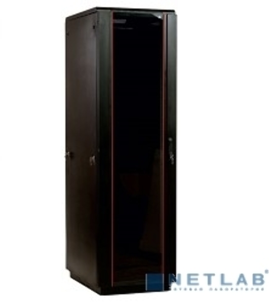 Шкаф телекоммуникационный напольный ЦМО ШТК-М, IP20, 42U, 2030х800х1000 мм (ВхШхГ), дверь: тонированное стекло, черный