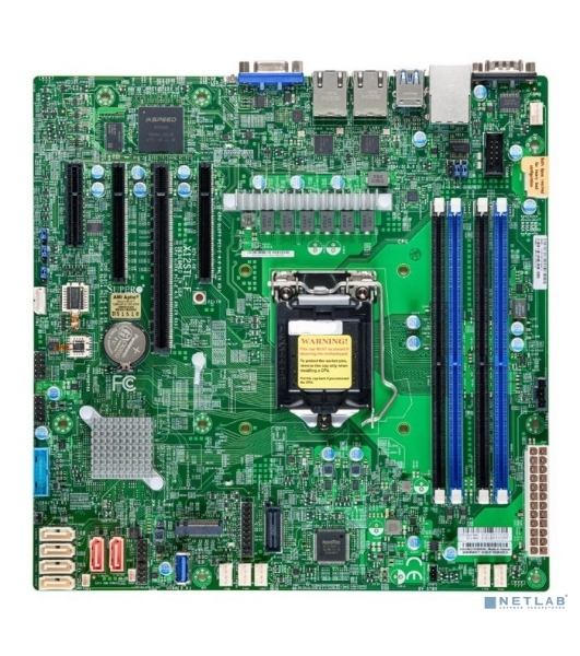 Материнская плата Supermicro MBD-X12STL-F-B, LGA1200, Intel C252, 4xDDR4, 6xSATA, 1xM.2 (PCIe 3.0 x4), 1xPCIe 4.0 x16, 2xPCIe 4.0 x8, 1xPCIe 4.0 x4, 2xLAN, mATX
