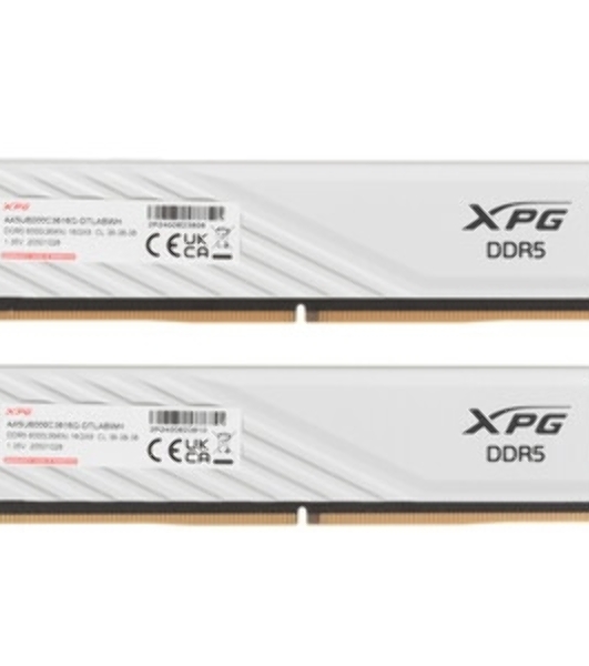 Оперативная память XPG Lancer Blade, DDR5, 32GB (2x16GB), 6000MHz, CL34, DIMM, с радиаторами, белый