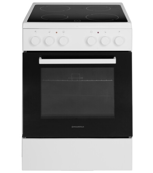 Плита электрическая Maunfeld MEC65CW07 белый, конфорок 4 шт, духовка 60 л, 60 см x 85 см x 60 см