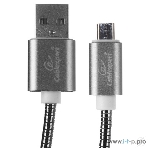 Кабель USB2.0 Cablexpert CC-G-mUSB02Gy-0.5M, AM/microB, серия Gold, длина 0.5м, титан, блистер, фото3