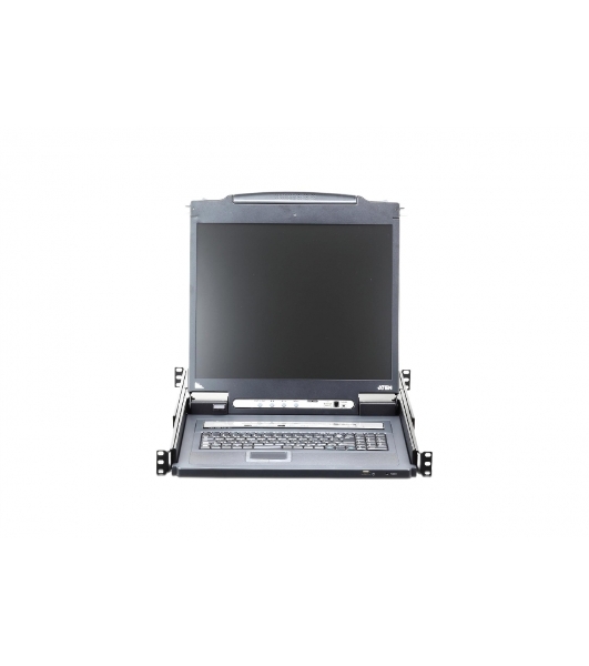 Переключатель KVM 16-портовый IP с ЖК-дисплеем Slideaway/ATEN SINGLE RAIL 16P PS/2-USB LCDKVMP 19INCH WIH IP