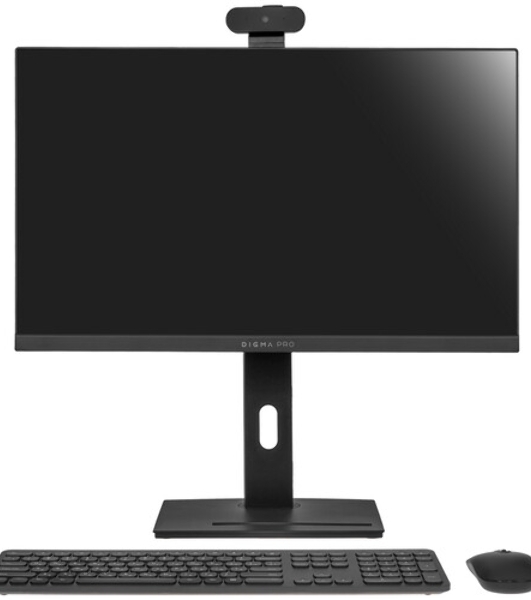 Моноблок Digma Pro Vision 23.8' Full HD i5 12450H (1.7) 16Gb SSD 512Gb UHDG CR Windows 11 Professional Eth WiFi BT 90W клавиатура мышь Cam черный 1920x1080