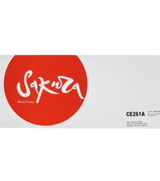 Картридж лазерный Sakura CE261A для HP Color LaserJet CP4020/4025/4520/4525, синий, 11000 к.