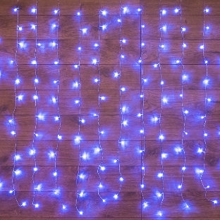 Гирлянда Neon-night 'Светодиодный Дождь' 1,5х1м, свечение с динамикой, прозрачный провод, 230 В, диоды синие