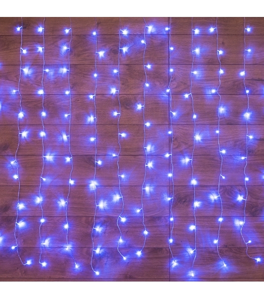 Гирлянда Neon-night 'Светодиодный Дождь' 1,5х1м, свечение с динамикой, прозрачный провод, 230 В, диоды синие