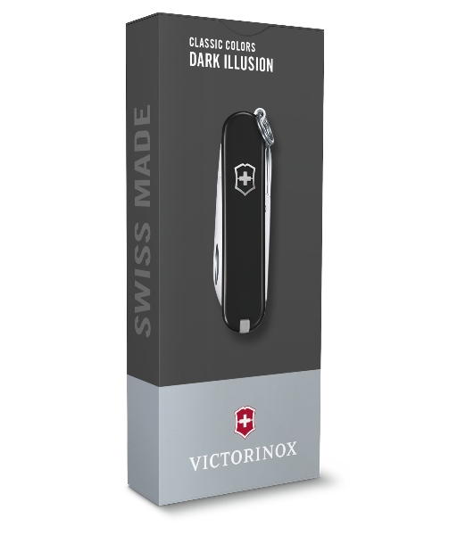 Нож перочинный Victorinox Classic Dark Illusion (0.6223.3G) 58мм 7 функций черный карт.коробка