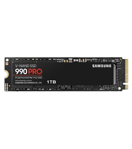 Накопитель SSD Samsung 990 PRO, 1000Gb, PCIe 4.0 x4, M.2 2280, NVMe, R/W 7450/6900, с радиатором