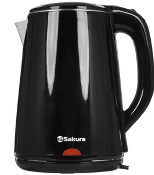 Чайник Sakura SA-2150BK 1.8 л, двойной корпус,черн д
