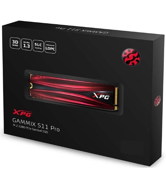 Накопитель SSD ADATA 2.0Tb, PCI-E 3.0 x4, XPG S11 Pro, M.2 2280, R/W 3500/3000Mb/s RET