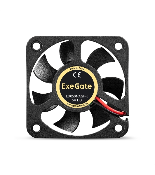 Вентилятор для корпуса ExeGate EX05010S2P-5 черный, 50 мм, 5500 об/мин, 27 дБ, 2 pin