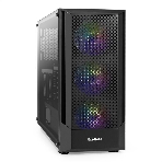 Компьютерный корпус Miditower ExeGate EVO-8227 (ATX, без БП, 2хUSB+1хUSB 3.0+HD Audio, черный, 3 вент. с RGb подсветкой, боковая панель - закаленное стекло), фото11