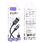 Кабель USB2.0 Hoco Type-C/Lightning, 2.4А, 27Вт,с дисплеем, X118, 1м, черный, коробка, фото 1