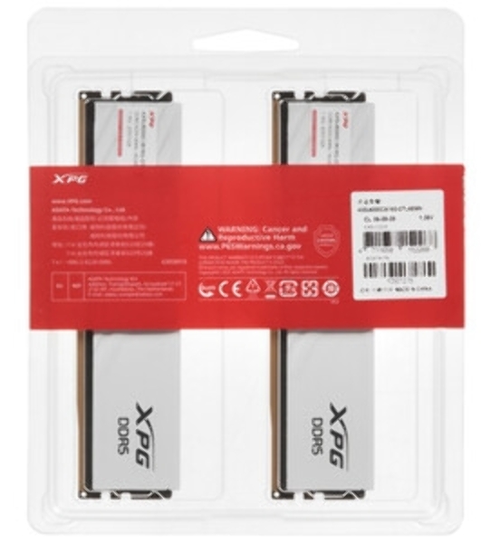 Оперативная память XPG Lancer Blade, DDR5, 32GB (2x16GB), 6000MHz, CL34, DIMM, с радиаторами, белый