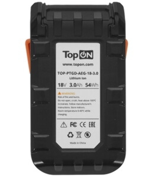 Батарея аккумуляторная TopON TOP-PTGD-AEG-18-3.0 18В 3Ач Li-Ion (103240)