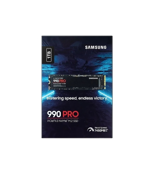 Накопитель SSD Samsung 990 PRO, 1000Gb, PCIe 4.0 x4, M.2 2280, NVMe, R/W 7450/6900, с радиатором