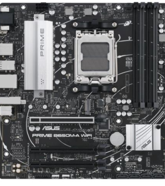 Материнская плата ASUS PRIME B650M-A WIFI II, AM5, AMD B650, 4xDDR5, 4xSATA, 2xM.2, 1xPCI-E 4.0 x16, 2xPCI-E 4.0 x1, 1xHDMI, 1xDP, 1xVGA, 1x 2.5Gb LAN, 2xUSB-A 3.2 Gen 2, 2xUSB-A 3.2 Gen 1, 4xUSB-A 2.0, 3x3.5 мм, 7.1, Micro-ATX