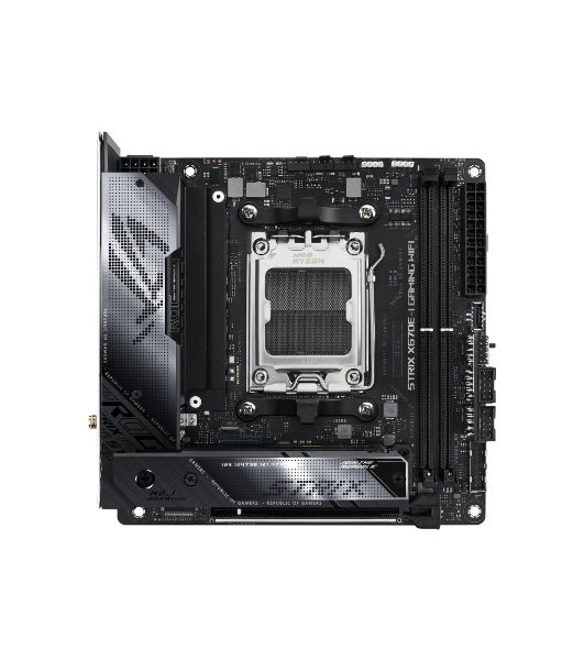 Материнская плата ASUS ROG STRIX X670E-I GAMING WIFI, AM5, AMD X670, 2xDDR5, 2xSATA, 2xM.2, 1xPCI-E 5.0 x16, 1xHDMI, 2xUSB-C, 1x 2.5Gb LAN, 3xUSB-A 3.2 Gen 2, 2xUSB-A 2.0, 7.1, Mini-ITX
