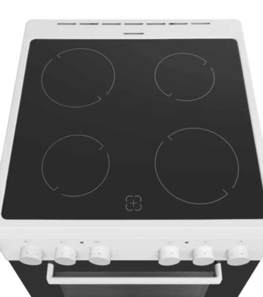 Плита электрическая Maunfeld MEC65CW07 белый, конфорок 4 шт, духовка 60 л, 60 см x 85 см x 60 см