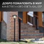 Светильник садово-парковый Gauss Aura на стену вверх 188x210x238мм, 170-240V/50Hz, 1xE27, Max.60W, IP: 54, 1/6, фото9