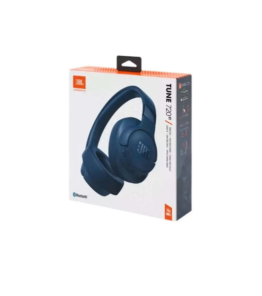 Беспроводные/проводные наушники JBL Tune 720BT синий, полноразмерные, Bluetooth + проводной, до 76 ч.