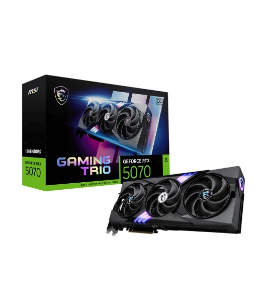 Видеокарта MSI RTX 5070 GAMING TRIO OC 12Gb GDDR7 192bit 3xDP HDMI 3FAN RTL