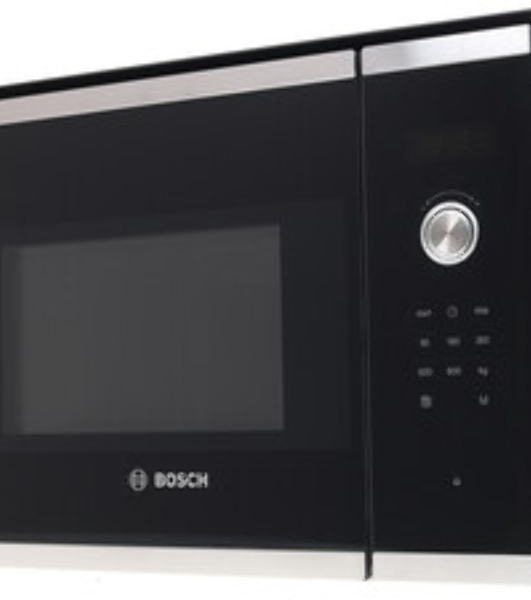 Встраиваемая микроволновая печь Bosch BFL524MS0 нержавеющая сталь, 20 л, 800 Вт, переключатели - поворотный механизм/сенсор