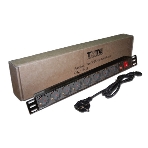 Блок распределения питания Lanmaster TWT-PDU19-10A8P-3.0 гор.размещ. 8xSchuko базовые 10A Schuko 3м, фото2