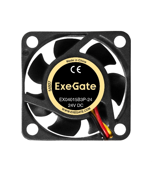 Вентилятор для корпуса ExeGate EX04015B3P-24 черный, 40 мм, 7800 об/мин, 33.1 дБ, 3 pin