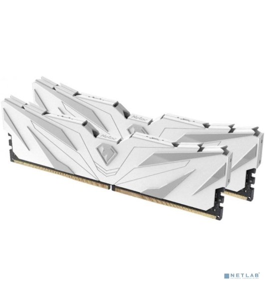 Оперативная память NETAC, DDR4, 16GB (2x8GB), 3200MHz, CL16, DIMM, с радиаторами, белый
