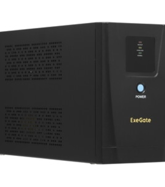 Источник бесперебойного питания ExeGate Power NB-2000.LED.AVR.8C13 (2000VA/1200W, LED, AVR, 8*C13, батарея 12V 9Ah - 2 шт., металлический корпус, Black)