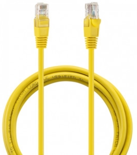 Патч-корд Buro UTP cat.5e 2м желтый RJ-45 (m)-RJ-45 (m)