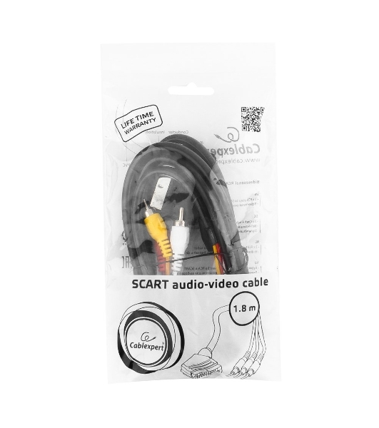 Кабель аудио/видео Gembird 1 x RCA x 3 (male)/1 x SCART (male), 1.8 м