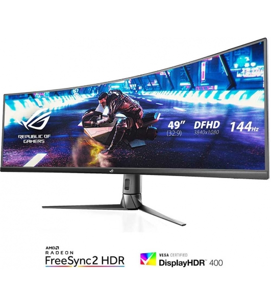 Монитор 49' ASUS ROG Strix XG49VQ VA 3840x1080, 144 Гц, 4 мс, 32:9, 450 кд/м2, 2xHDMI, 1хDP, изогнутый, черный