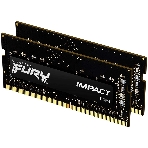 Оперативная память Kingston Fury Impact, DDR4, 16GB (2x8GB), 3200MHz, CL20, SO-DIMM, фото 1
